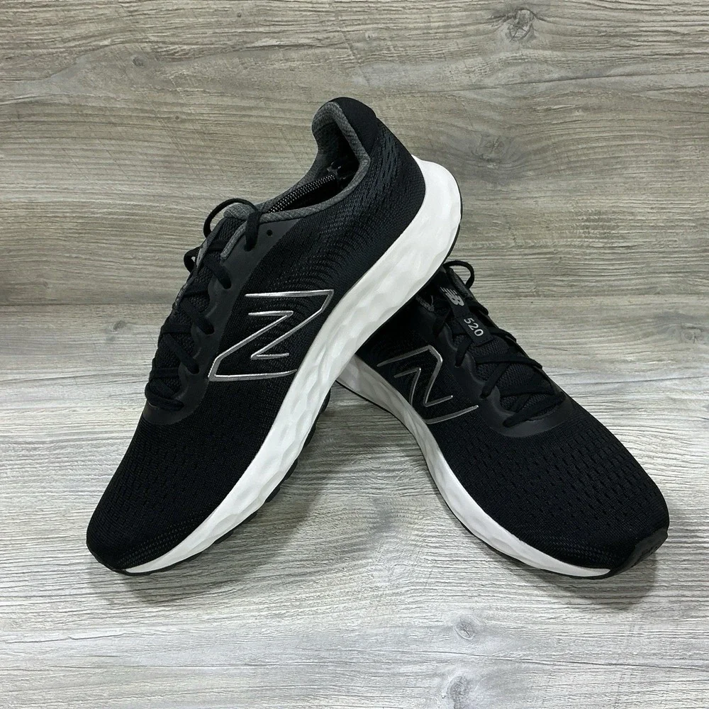 New Balance 520v8 Shoes Men's 13 D Black White Athletic Running Walking Sneakers
